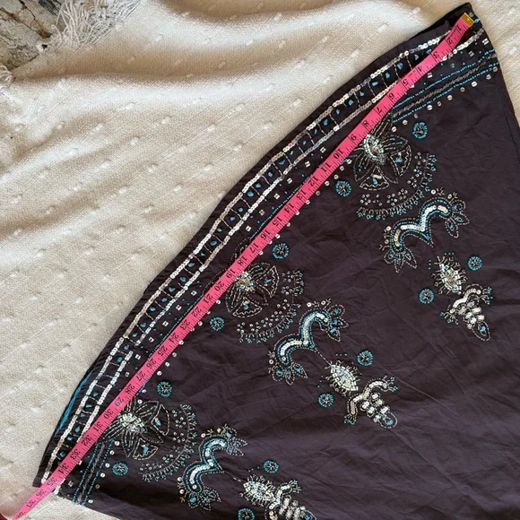 DIMRI Sequined boho gypsy skirt size medium brawn - Picture 14 of 15